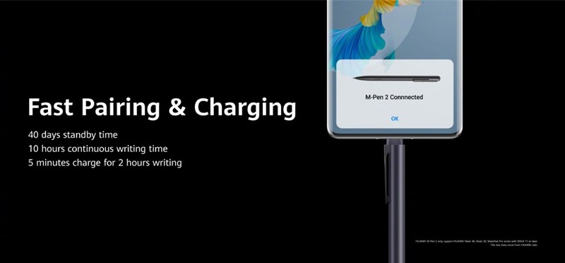 Thời lượng pin và thời gian sạc M-Pen 2