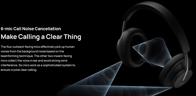 FreeBuds Studio sở hữu hệ thống 6 micro