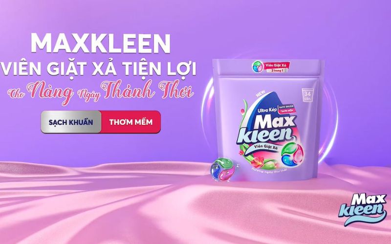 Viên giặt xả MaxKleen hương ngày thư thái