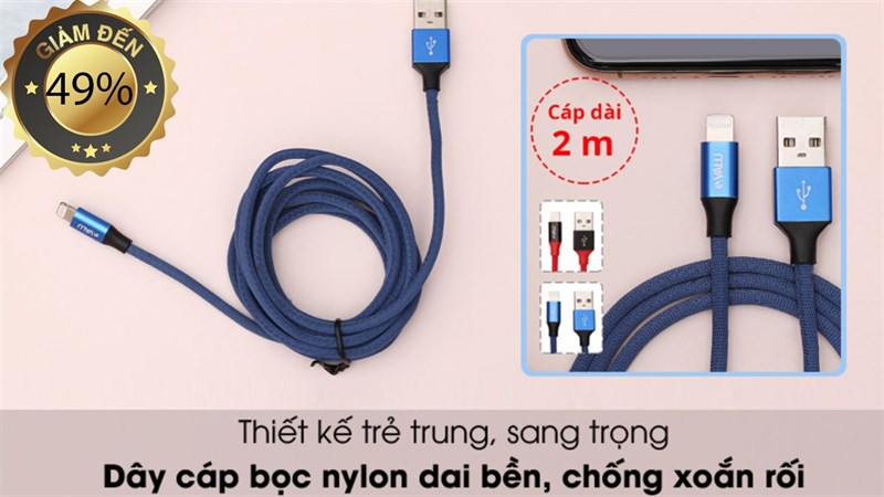 Hotsale phụ kiện tại Thế Giới Di Động, cáp điện thoại giảm đến 49% Hotsale phụ kiện tại Thế Giới Di Động, cáp điện thoại giảm đến 49%