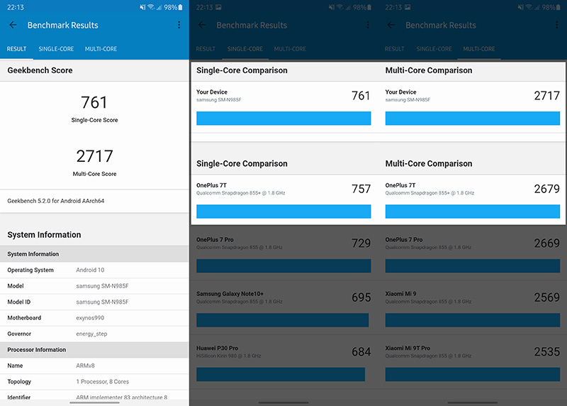 Geekbench Note20 Ultra Geekbench Note20 Ultra