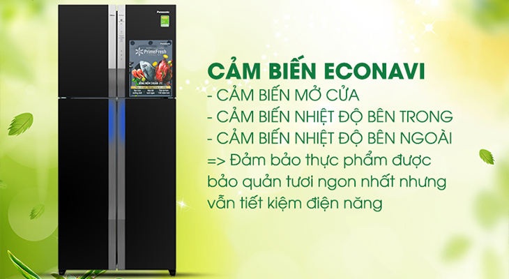 Econavi - Panasonic Inverter refrigerator 550 liters NR-DZ600GXVN