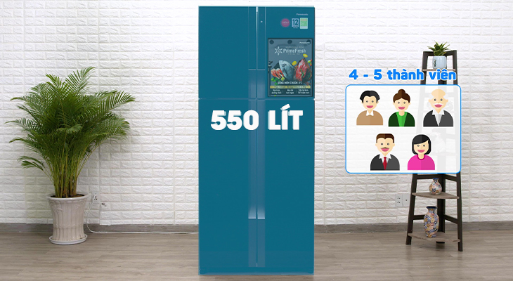 Capacity of Panasonic Inverter Refrigerator 550 liters NR-DZ600GXVN