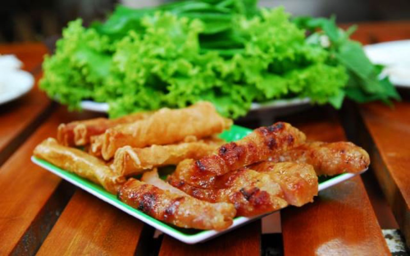 Nem nướng - bánh bèo ba huy