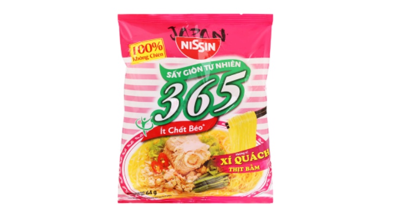 Mì không chiên Nissin 365 xí quách thịt bằm