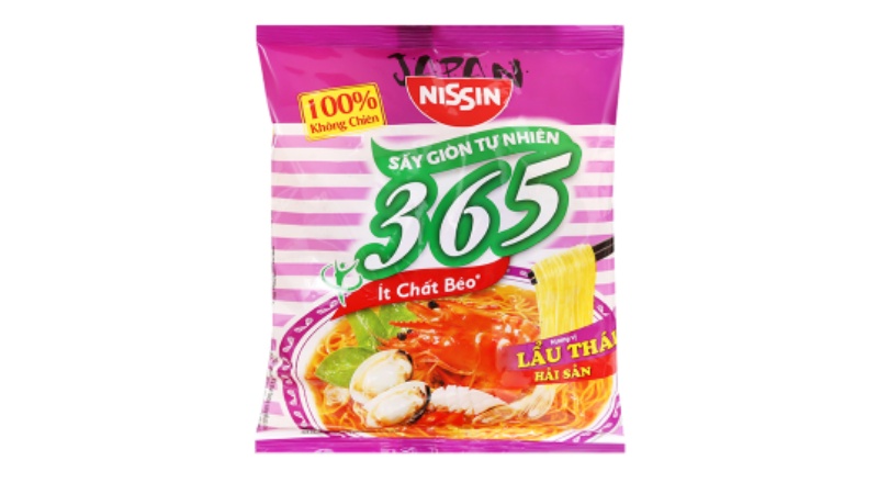 Mì không chiên Nissin 365 lẩu Thái hải sản