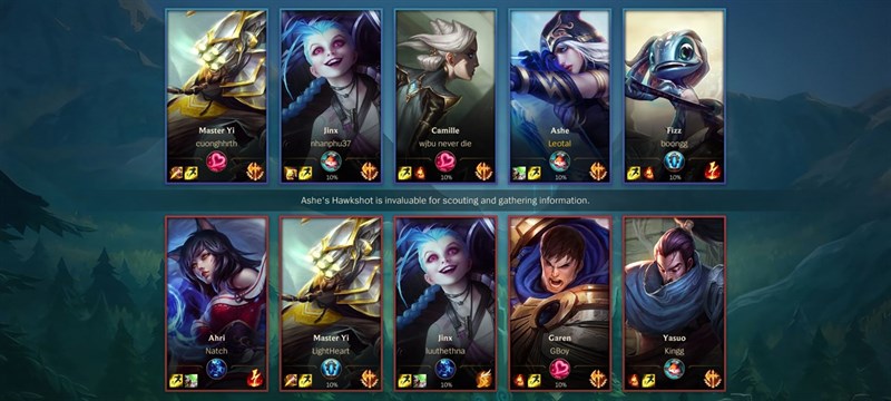 Giao diện tải trận Liên Minh Tốc Chiến