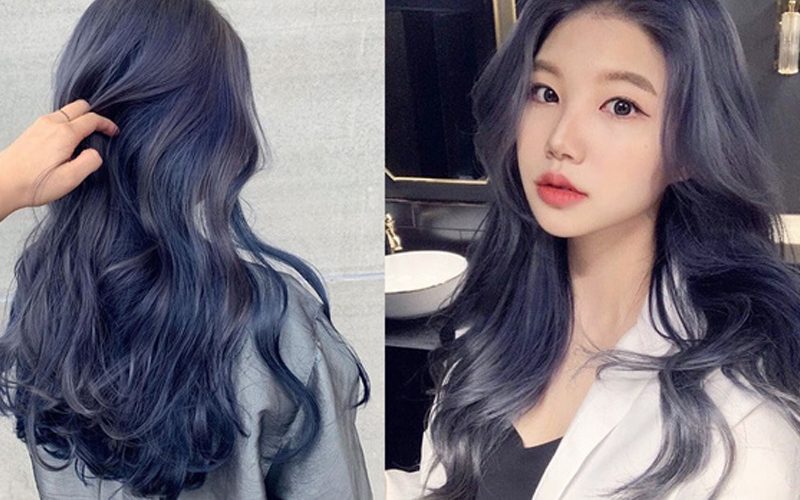 10 kiểu nhuộm tóc màu xanh đen ấn tượng tuyệt đẹp mà chị em nên thử 