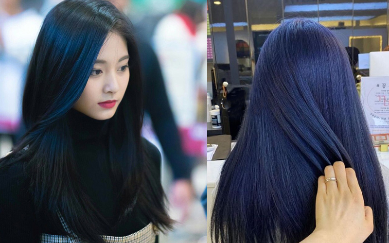 Nhuộm tóc xanh đen: Bạn đang muốn tìm kiếm một kiểu tóc mới lạ và độc đáo? Hãy thử nhuộm tóc màu xanh đen! Hình ảnh liên quan sẽ cho bạn thấy những kiểu tóc nhuộm xanh đen đang được yêu thích, giúp bạn tạo nên phong cách hợp thời trang và bắt mắt.