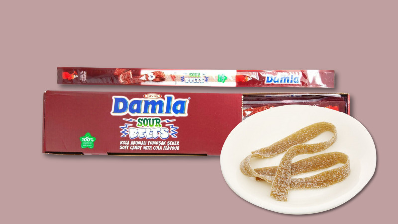 Kẹo dẻo hương cola Damla Sour Belts