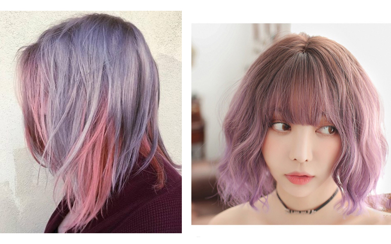 Nhuộm tóc màu hồng tím: Tóc màu hồng tím là xu hướng làm đẹp không thể bỏ qua trong năm