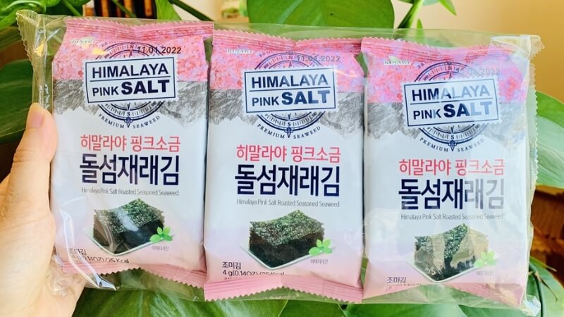 Lốc 3 gói rong biển muối hồng Humanwell Himalaya