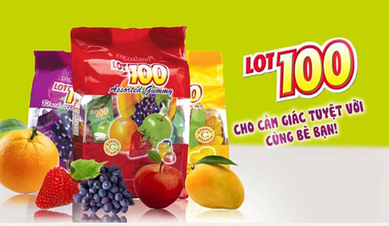 Kẹo dẻo Lot 100 vị thơm ngon như trái cây thật