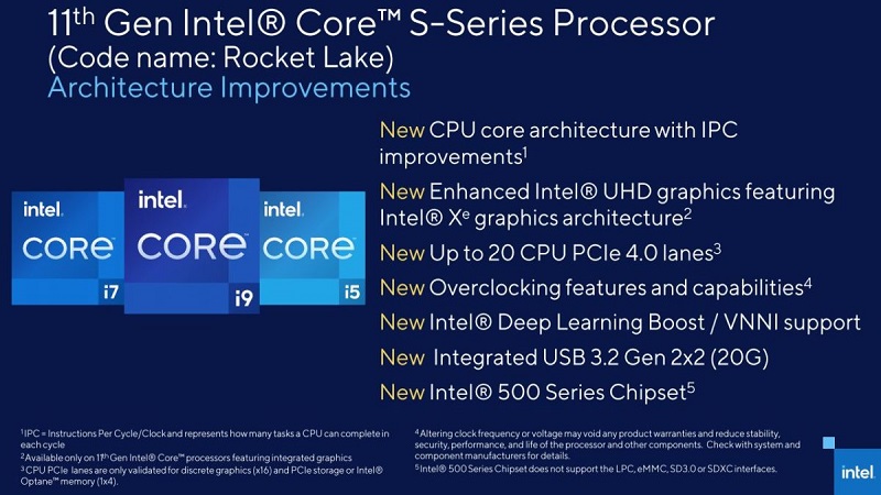 Những thông số của Intel_Rocket_Lake-s-11th