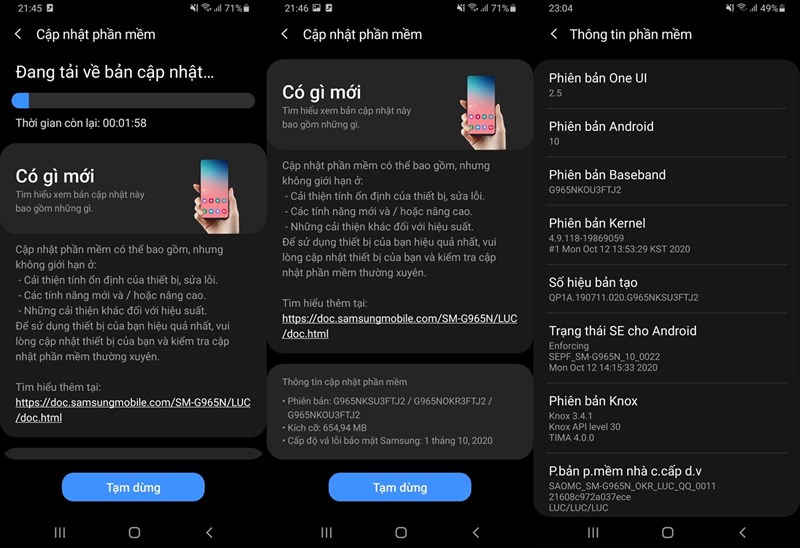 Galaxy S9 và Galaxy S9+ tại Việt Nam được cập nhật One UI 2.5 Galaxy S9 và Galaxy S9+ tại Việt Nam được cập nhật One UI 2.5