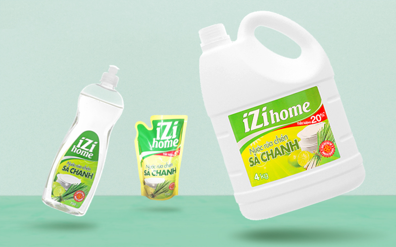 Các loại nước rửa chén Izi Home hương sả chanh Các loại nước rửa chén Izi Home hương sả chanh