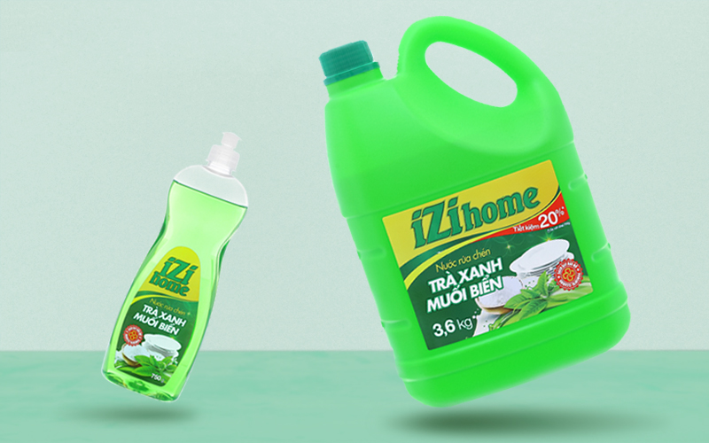 Các loại nước rửa chén Izi Home hương trà xanh muối biển Các loại nước rửa chén Izi Home hương trà xanh muối biển