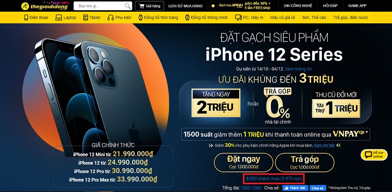 Mẫu iPhone 12 nào đang được người dùng đăng ký nhiều nhất? Mẫu iPhone 12 nào đang được người dùng đăng ký nhiều nhất?