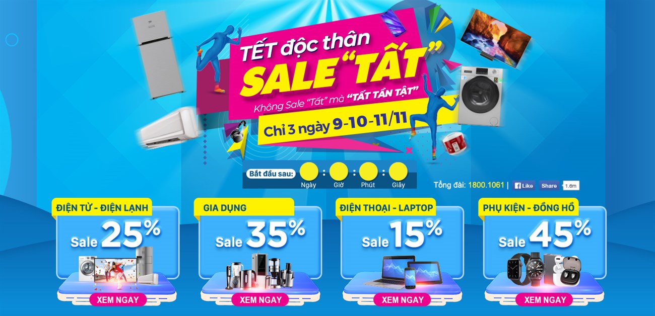 11.11 Tết Độc Thân Sale 