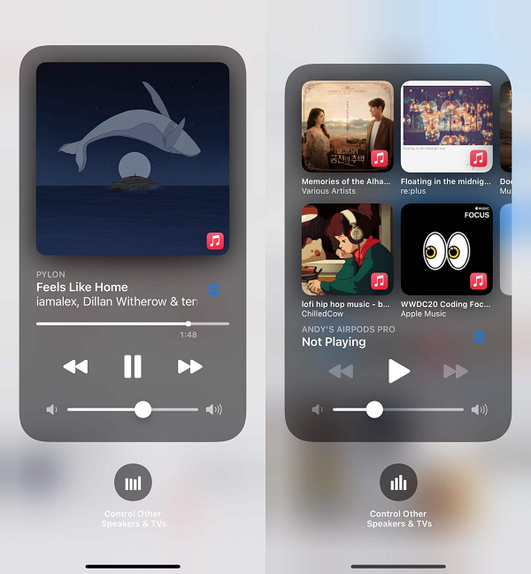 Đề xuất nhạc trong Trung tâm điều khiển