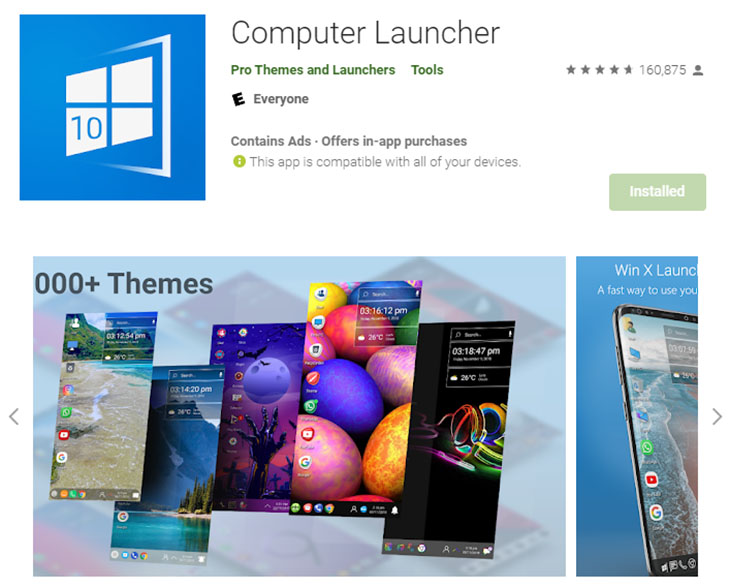 Ứng dụng Computer Launcher trên Google Play Store