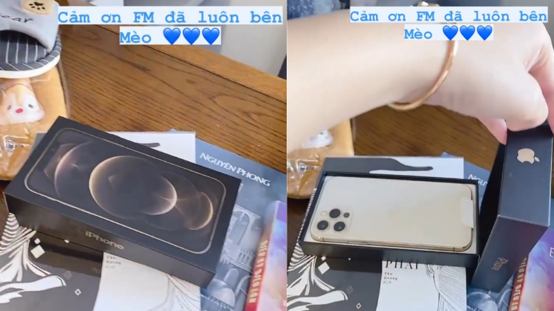 Xịn như fan Vũ Cát Tường, tặng sương sương cho thần tượng cây iPhone 12 Pro thôi chứ không có nhiều