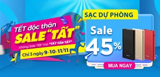 Hotsale 11.11, sạc dự phòng, giá cực đã, giảm đồng giảm 45%