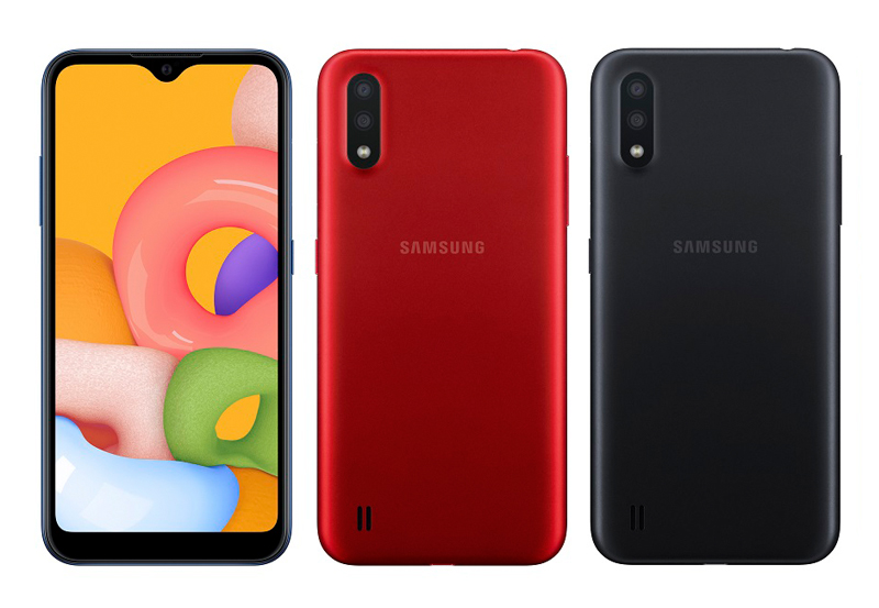 Chiếc Samsung Galaxy M01 với viên pin 4.000 mAh