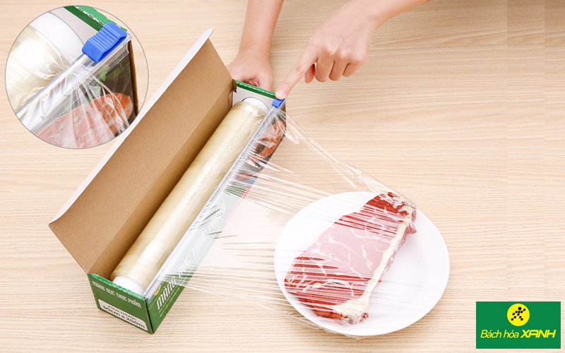 Màng bọc thực phẩm PVC Bách hóa XANH kích thước 30cm x 200m Màng bọc thực phẩm PVC Bách hóa XANH kích thước 30cm x 200m