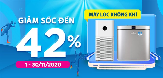Top 7 máy lọc không khí giảm đến 42% tháng 11/2020, giá SỐC bất ngờ