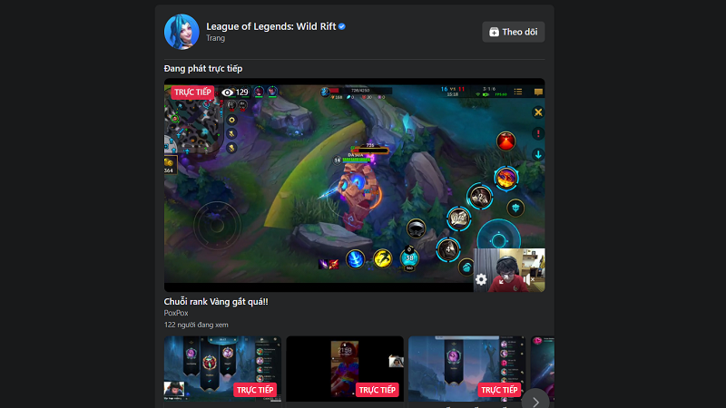 Livestream Tốc Chiến trên youtube Livestream Tốc Chiến trên youtube