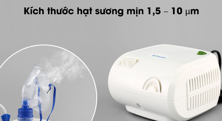Kích thước hạt sương mịn 1,5 – 10 µm