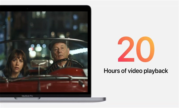 Thời lượng pin của Macbook Pro 13 inch lâu nhất trong dòng Mac