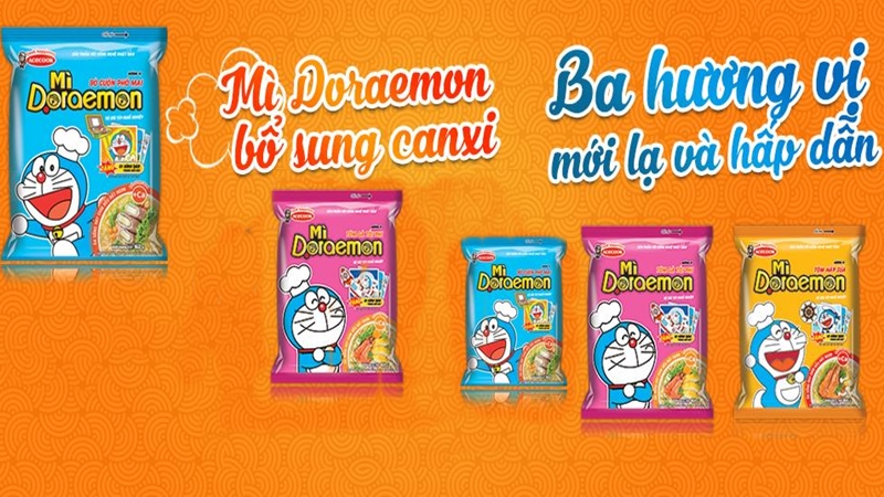 Các sản phẩm mì Doraemon