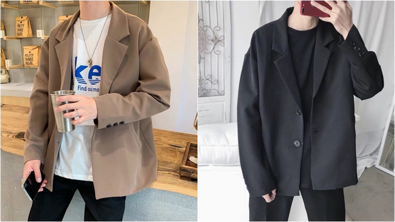 Áo blazer và quần kaki