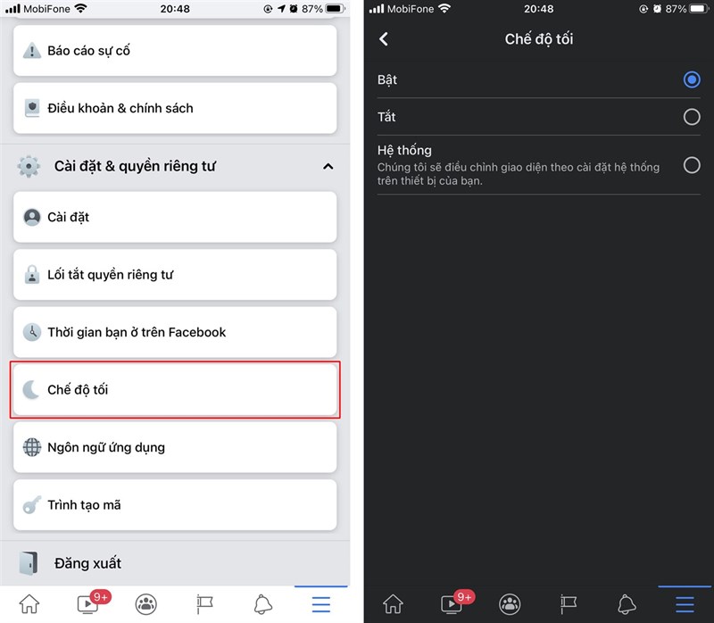 Cach-bat-dark-mode-Facebook-iOS Cach-bat-dark-mode-Facebook-iOS