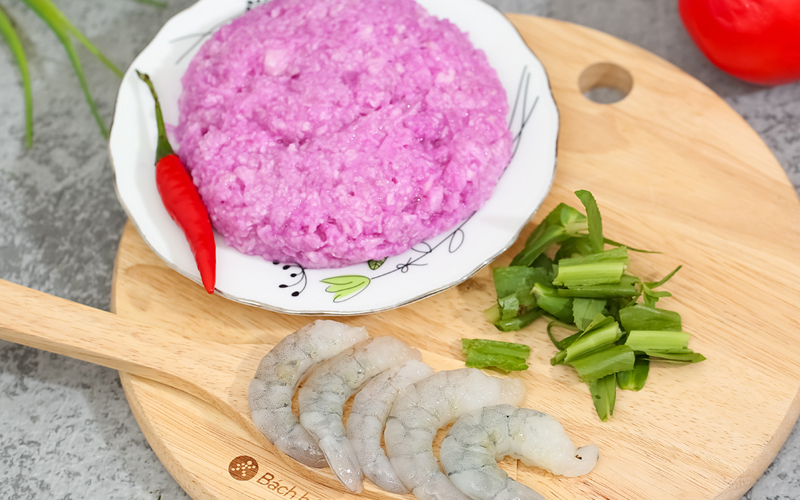 Khoai mỡ và tôm