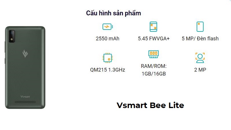 Cấu hình của Vsmart Bee Lite