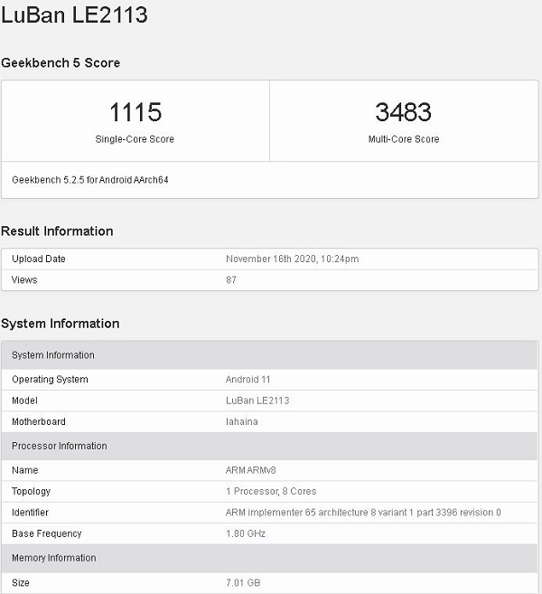 OnePlus 9 lộ điểm hiệu năng trên Geekbench