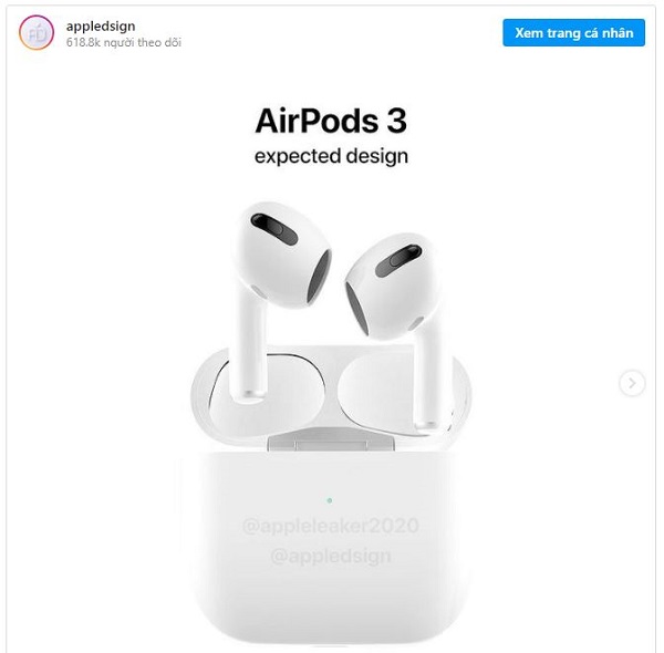 Xuất hiện mẫu thiết kế hết sức ấn tượng của tai nghe không dây AirPods 3, giống nhưng cũng khác so với AirPods Pro