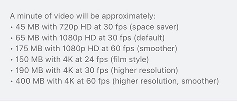 Dung lượng cho một video Dolby Vision khá lớn Dung lượng cho một video Dolby Vision khá lớn