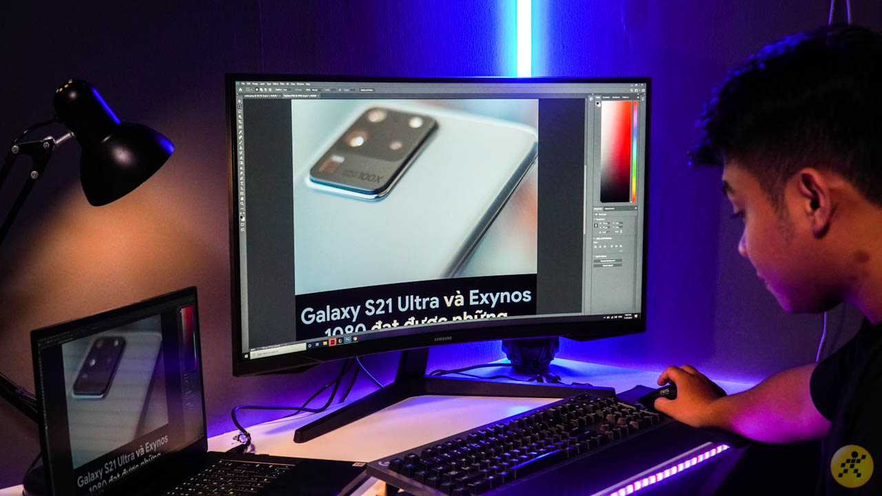 Trải nghiệm làm việc thiết kế trên màn hình LCD 32 inch