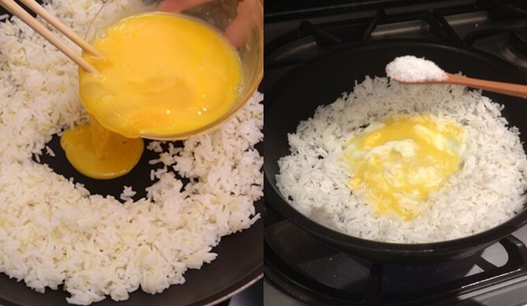 Rang cơm cho trứng trước hay cơm trước sẽ ngon hơn
