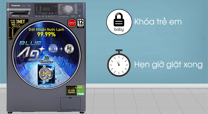 Máy giặt Panasonic Inverter 9.5 Kg NA-V95FX2BVT - Tiện ích