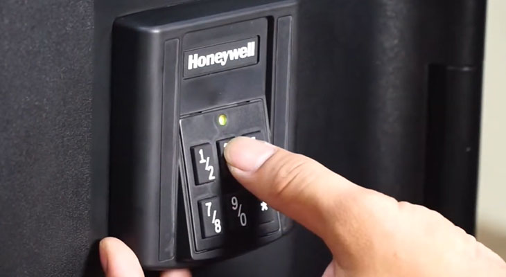 Hướng dẫn sử dụng két sắt Honeywell 2901 - Ấn mật khẩu mới