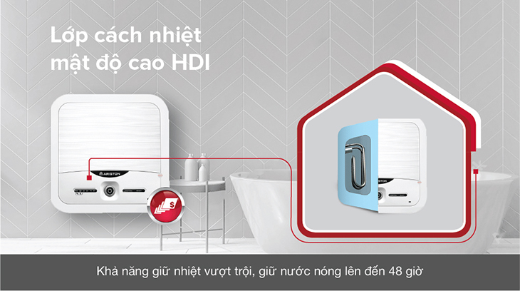 Máy nước nón Ariston có lớp cách nhiệt dày