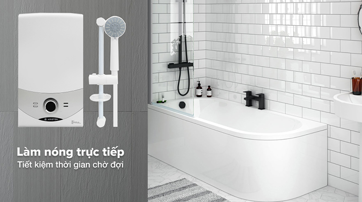 Bình nóng lạnh Ariston trực tiếp có chế độ làm nóng nước nhanh chóng