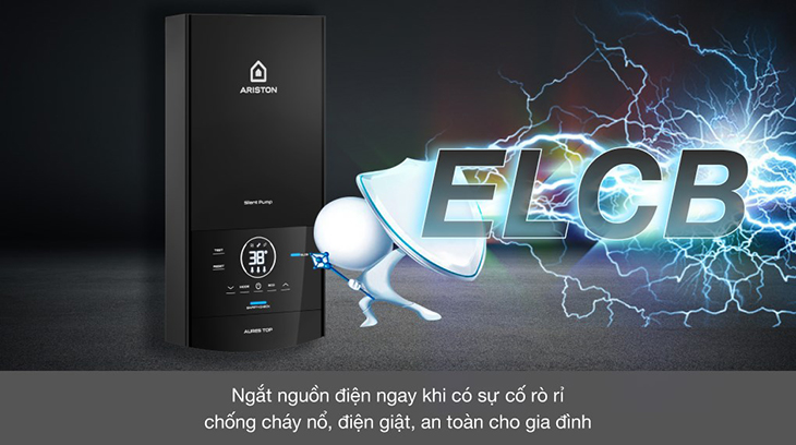 Bình nóng lạnh Ariston có chức năng tự động kiểm tra rò rỉ điện