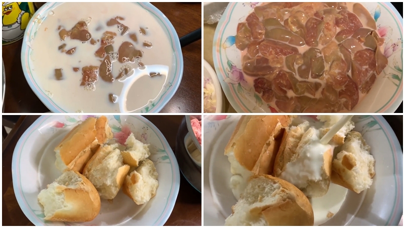Sơ chế gan và bánh mì Sơ chế gan và bánh mì