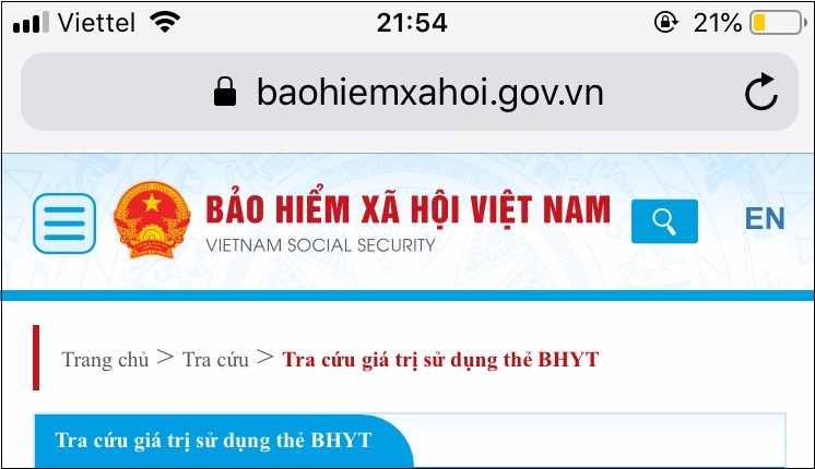 Đăng nhập vào cổng thông tin điển tử Bảo hiểm xã hội Việt Nam